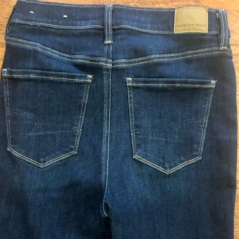 American Eagle Next Level Stretch Super Hi Rise Flare Jeans 4R - Picture 9 of 12